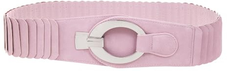 lordies Gürtel Elastisch Stretch Stretchgürtel Damen Taillengürtel Einfarbig (Rosa)