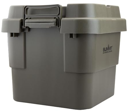 VFM e-Store - 30L Storage Boxes With Lids - Durable Green Camping Box With Carry Handles for Safe Dry Outdoors - Ideal for Camping, Hiking, Holidays, Travel - 36 X 36 X 39cm