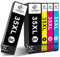 LeciRoba 35XL Tintenpatronen für Epson 35 Tinte und 35XL Tintenpatronen, Multipack, für Epson WorkForce Pro WF-4725DWF WF-4720DWF WF-4730DTWF WF-4740DTWF Drucker (2 x Schwarz, 1 Cyan, 1 Magenta, 1