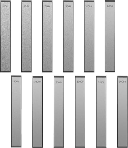 PGPAYH Messerschärfer, Messerschärfer, Messerschärferstab, 12-teiliges Diamant-Schleifstein-Set, Festwinkel-Schneiderschärfer mit Rutschfester Basis, Diamant-Schleifstein-Set for die Küche im Freien