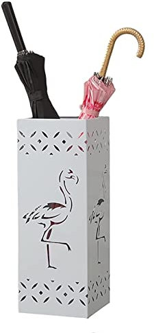 JXIPANUL Umbrella Stand Square Metal Umbrella Stand For Indoor & Outdoor Large Capacity Umbrella Rack With Hollow-Out Pattern Umbrella Holder Umbrella Holder for Front Door