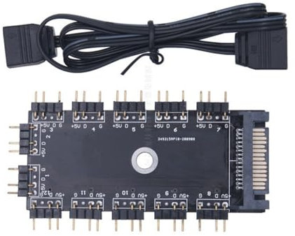Uitndvyte 5V 3pin ARGB Interfaces Hubs ARGB LED Hubs For Consistent Lighting Effects In PC Builds And Gaming Setups Accessory