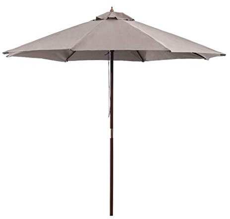 WOTZOV 3,0 m freitragender Sonnenschirm zum Aufhängen, großer Gartenschirm aus Aluminium, Sonnenschutz, leicht, robust, UV-Schutz für Strand/Pool/Terrasse/Außenzelt，Weiß