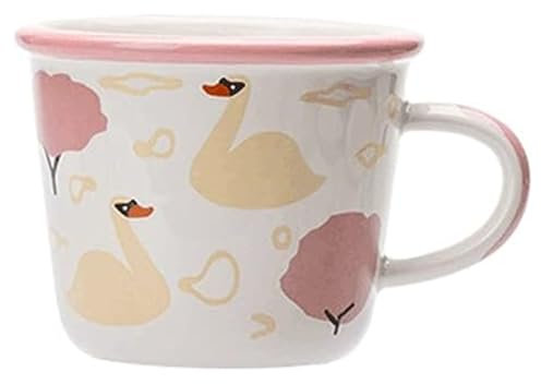 Taza Lindas tazas de café for mascotas, tazas de cerámica Vintage for perros y gatos, tazas for beber reutilizables for microondas, 12,3 Oz for café, té con leche, Etc. Con asas(Pink)