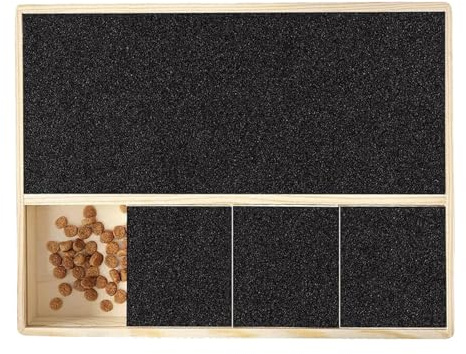 Kratzmatte für Hunde für Nagelnägel: Behandlungsbox mit Nagelschleifpapier, verbesserte Stabilität, Kratzbrett-Pads aus Holz für Maskottchen