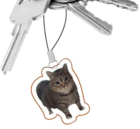 Lustiger Handy-Anhänger, Handy-Umhängeband, Acryl-Rucksack-Anhänger, lustige Katze, Hund, Emoticon, Handy-Schlüsselband für Erwachsene und Jugendliche, Refer to description, Acryl, Unisex
