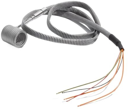 Heaters，Compatible for LJXH，16mm Inner Diameter Electric Hot Runner Spiral Coil Nozzle Band Heaters with K Thermocouple(550W 16x50mm(IDxL))