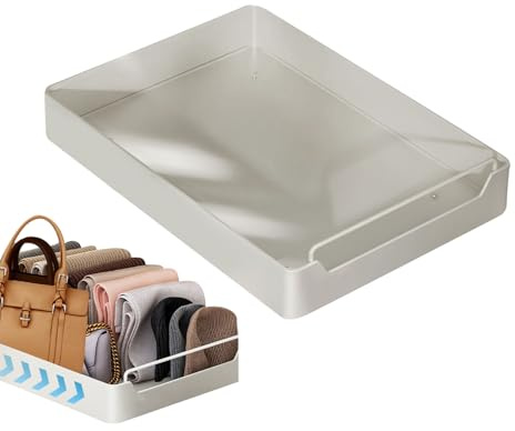 Pull Out Cabinet Drawer Organizers, Telescopic Slide Out Storage Tray, Durable Under Cabinets Kitchen Organizer for Pantry, Food and Cleaning Supplies, 16.93x7.87x2.76 inches