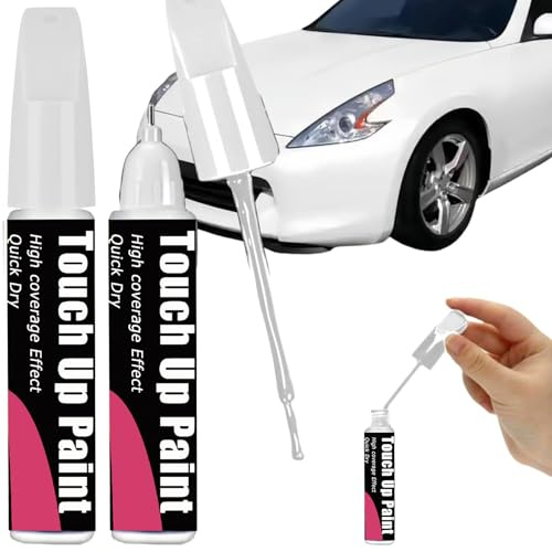 Cutiolly Lackstift Auto,2pcs Lackstift Weiß,Lackstifts Weiß Glänzend,Auto Reparatur Lack,Auto Kratzer Reparatur Stift