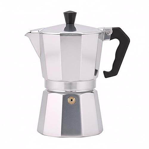 Italiensk kaffebryggare – espressomaskin i aluminium med 6 koppar – espressomocka, kompatibel med gasspis, keramisk och elektrisk spis, klassisk design och ergonomiskt handtag – rik smak och aromatisk
