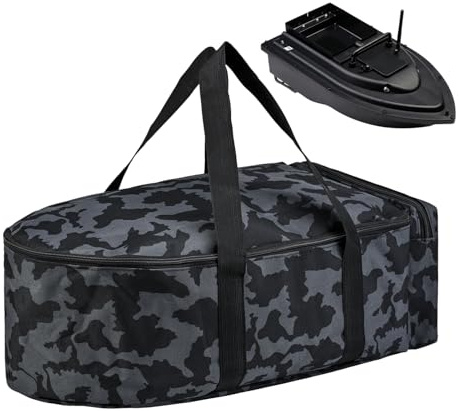 Generisch Angelausrüstungstasche – 1000D Polyester, 60 x 30 x 20 cm, 0 | 44 kg Ausrüstungstasche | Robuste Angelrolle für Futterboote, Fernbedienung, Transportkoffer für Ausrüstung zum Wandern, Kaja