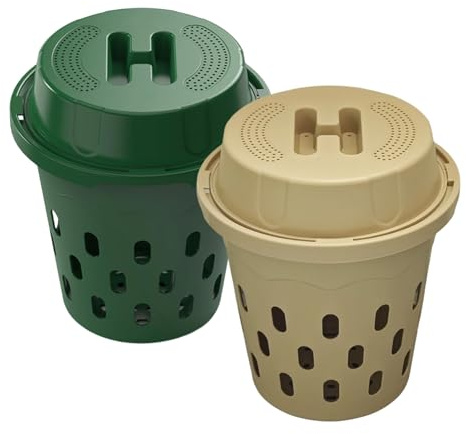 Compostador De Lombrices Enterrado, Aliado De La Jardinería Urbana, 24x24x27,4 Cm, Contenedor De Compost De Lombrices Para Exteriores, Contenedor De Vermicompostaje, Entrega Eficiente De Nutrientes En
