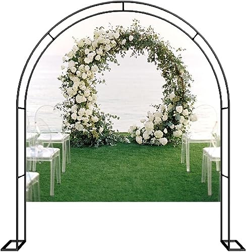 Arche de Jardin en Métal Noir Solide pour Plantes Grimpantes Anti-Déformation Treillis Résistant aux Intempéries pour Jardin Patio Décoration Mariage,240×220×40cm