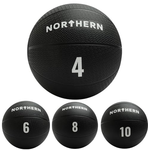 =NORTHERN= Medicine Ball 4kg-10kg - Weighted Ball for Core Strength, Ab Workouts, Strength Training & Home Gym Exercises