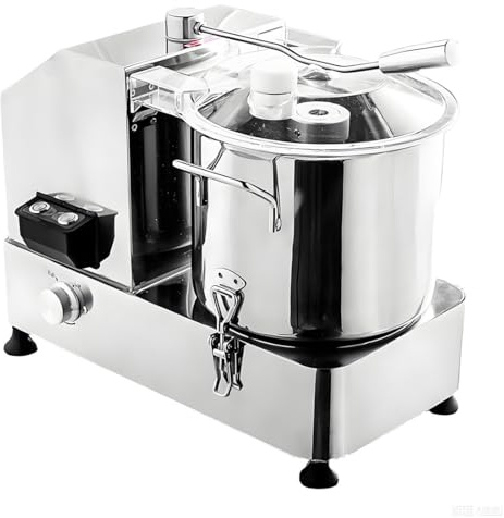 Robot da cucina elettrico – Tritatutto in acciaio inox e tritacarne, velocità regolabile, capacità 6 l, tritatutto commerciale