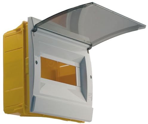 FAEG Centralino da incasso 4 moduli con portello fumè IP40 Bianco