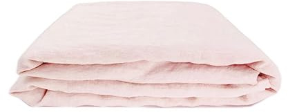 JOWOLLINA Laken Bettlaken Überwurf 100% Leinen Stonewashed 220 g/m2 (230x250 cm, Pastell Rosa)