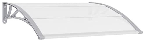 vidaXL Auvent de Porte Store Marquise de Porte d’Entrée Marquise d'accueil Solaire Toit Abri Banne Ombre Protection Fenêtre 120x100 cm