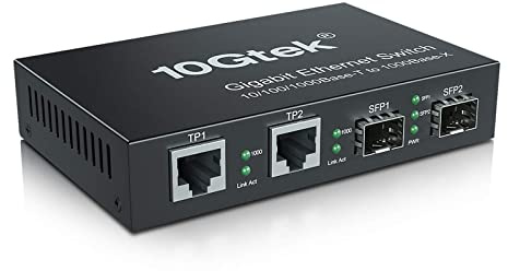 4-Port Gigabit Ethernet Fiber Switch, with Two SFP Slots (1000M), Without Transceiver