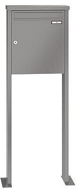 RENZ/Tetro/Freistehende Briefkastenanlage Standbriefkasten/RAL-Farbe 9007 Volumen 23 L/mit Fußplatten/Dein-Briefkasten.de