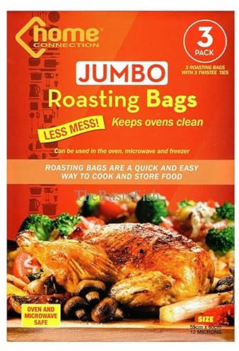 3 Jumbo Size Roasting Bags 55 x 60 cm