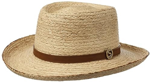 Stetson Riftico Gambler Strohhut Klassischer Look Naturfarbener Hut Herren Frühjahr Sommer