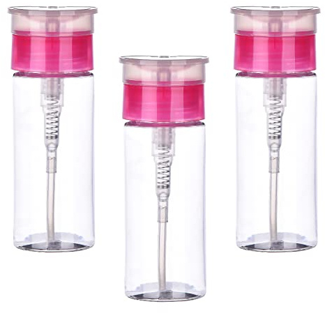 XNHIU Lot de 3 distributeurs de vernis à ongles avec pompe à poussoir pour vernis à ongles et démaquillant (100 ml)