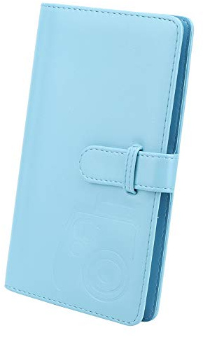 Mini Album Photo, 3 Pouces 96 Pochettes pour Mini Photocard Binder Photo Cases Petit Album Photo Photo Card Holder pour Petite Amie et Freu (Bleu)