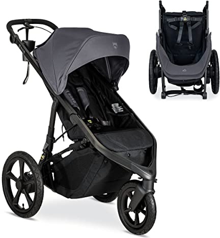 BOB Gear Wayfinder Jogging Stroller with Independent Dual Suspension, Air-Filled Tires, and 75-Pound Weight Capacity, Storm