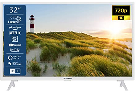 TELEFUNKEN XH32SN550S-W 32 Zoll Fernseher/Smart TV (HD Ready, HDR, Triple-Tuner) - 6 Monate HD+ inkl.