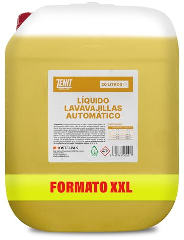 Hostelpak | 20L - Líquido lavavajillas automático, Limpieza profunda, Eficaz contra todo tipo de suciedad, Detergente líquido maquinas
