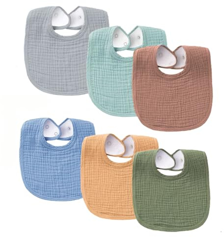 SLOSH Bavaglini Bavaglino Neonato Cotone Baby Pappa Morbidi Panno Per Ruttino Assorbenti Burp Neonati Neonata Lavabile (Multicolors)