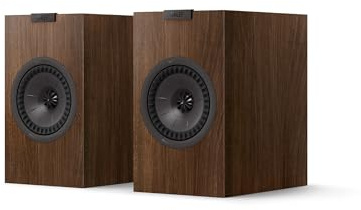 KEF Q1 Meta Passive Bookshelf HiFi Speakers, Walnut | Music | TV & Home Cinema | Gaming | 2-way Bass Reflex | 5.25 Uni-Q Driver with MAT