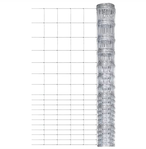 Zaun & Absperrungen, Zaunpaneele, Gartenzaun, verzinkter Stahl, 50 x 1,5 m, silber