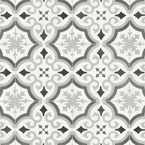 Grey Modern Designer Effect Anti-Slip Vinyl Flooring for Kitchen, Bathroom, & Living Room, 3.5mm Thick Cushion Backed Vinyl Sheet, 5 Years Warranty-2 X 4 mt