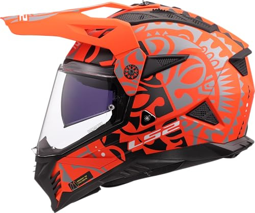 LS2, Motocrosshelme Pioneer II RANGI Matt Orange