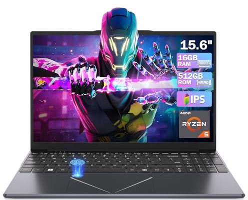 DREAMFYRE 15.6 Laptop PC 16GB DDR4 512GB SSD, AMD Ryzen 5 3500U Processor. Game/Office Laptop with Touch ID Support 2.4/5G WiFi Bluetooth USB 3.0 * 2, Audio Jack*1, HDMI*1,SD Slot*1.