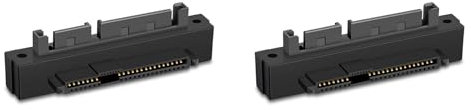 Remingtape 2 PCS SFF-8482 SAS Female to Male 15Pin Bend Head 90 Degree Angle Adapter Converter for Motherboard Cable