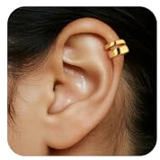 ALEXCRAFT Chunky Ear Ohrclips Dicke Creolen Cuff Clip Ohrringe für Damen | Ohrclip Creolen Chunky Groß Breit Dick Klobig Ohrmanschette Ohne Ohrloch Fake Ear Cuff Clip Ohrringe Ohrklemme Damen Herren