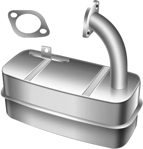 BianXiao GY22156 Muffler Tractors W/Installation Gasket for John Deere Tractors 107S D110 D105 X125 X145 X126 E110 E100 Replaces GY21990