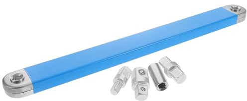 SOPOTUTU Clé Extension Rallonge Offset Multifonction Acier Robuste avec Cliquet pour Mécaniciens et Bricoleurs Compacte et Légère pour Accès Facile Espace Restreint Set Bleu avec