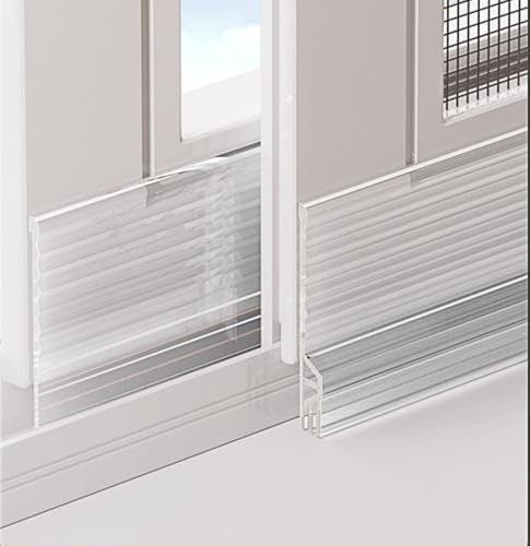 Deflector de Lluvia Flexible Autoadhesivo for Ventanas - Burlete Ventana Corredera Blanco - Barrera Agua Puerta Exterior para Ventana Corredizas y Abatibles, 2/4/8m(Clear,2m)