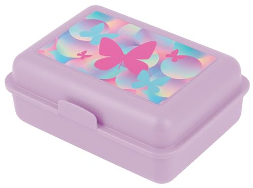 Baagl Brotdose Kinder Schule Lunchbox Mädchen Kindergarten Brotbox - Candy | Jausenbox, Brotzeitbox und Snackbox aus Polypropylen bietet eine verstellbare Trennwand und einen sicheren Verschluss.