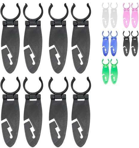 Recitem Paddelboard Flossen Clips,4 Stück Clips für Paddle-Board,Verstellbare Klemmhalterung für Stand Up Paddle Board,Ausziehbar Halteclips,Paddle Board Zubehör für Damen Herren Jugendliche Sportler