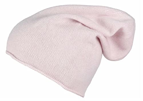 Zwillingsherz 100% Kaschmir Slouch-Beanie – Strickmütze aus Cashmere – Hochwertige Mütze für Damen – Wintermütze One Size – Weiche & warme Mütze – Premium Qualität für Herbst, Winter & Frühling