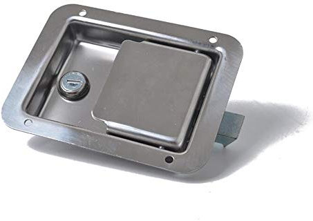 Stainless Steel Trailer RV Travel Lock Anti-Theft Paddle Door Tool Box Lock for Caravan Truck Camp Motorhome Patrol Car