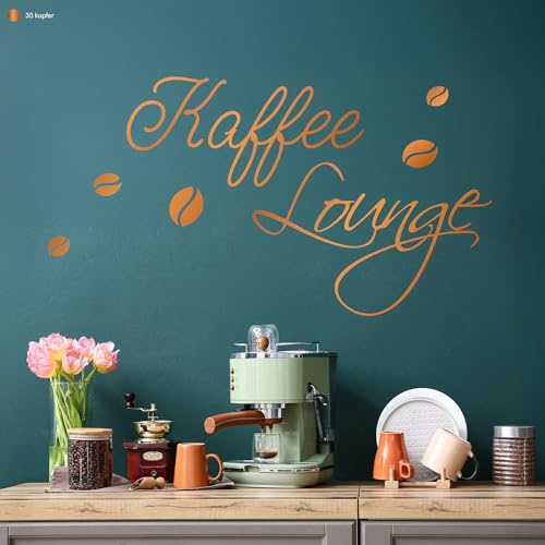 Wandtattoo Loft Kaffee Lounge Wandaufkleber Wandsticker Wandbild Wandtattoo Küche Schriftzug / 30 Farben / 4 Größen zur Auswahl