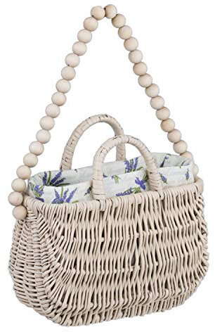 e-wicker24 Alles aus Weide Kleine Korbtasche aus Weide geflochten Flechttasche mit Henkel Damentasche aus Korbgeflecht Schultertasche Strandtasche