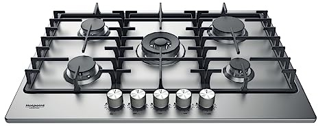 Piano cottura a gas Hotpoint: 5 fuochi, - PPH 75G DF/IX