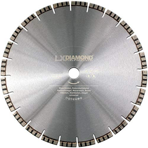 LXDIAMOND Diamant-Trennscheibe 350mm x 30,0mm Premium Laser Diamantscheibe Betonscheibe für Stein Beton Stahlbeton Universal passend für Steinsäge Trennschleifer Motorflex Fugenschneider 350 mm